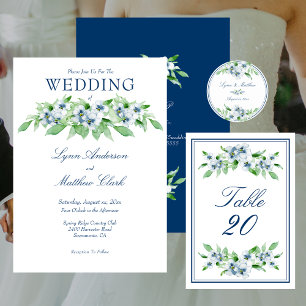 Elegante Marine & White - Hochzeitsempfang Banner