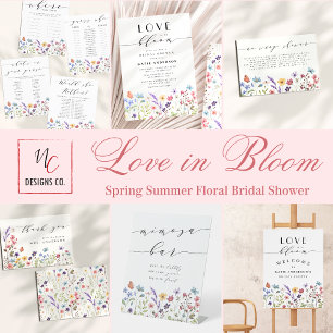 Frühjahr Sommer Wildblume Mimosa Bar Brautparty Sockelschild