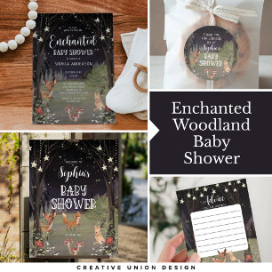 Enchanted Woodland Baby Shower Invitation Einladung