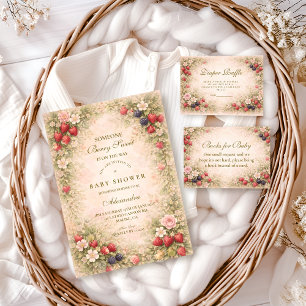 Beeren süße florale Babyparty Serviette