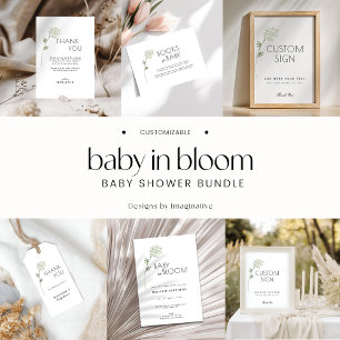 Floral Baby - Baby in Blüte - Babyparty Einladung