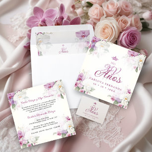 Exquisite Mis XV Años Spanische Orchideen Kissen