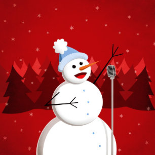 Happy Singing Snowman Weihnachten