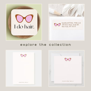 Pink Retro Sonnenbrille Personalisiert Danke Notizblock