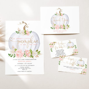 Blütenblüte Kleiner Kürbis zum ersten Geburtstag Einladung