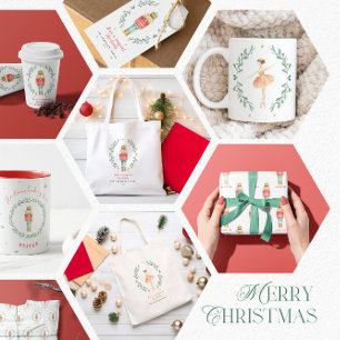 Nutcracker Wasserfarbe botanisch 1 Foto Weihnachte Postkarte