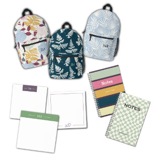 Mit Monogramm Name des neutralen grünen Karos Notizbuch