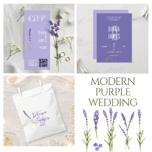 Eleganter botanischer Lavendel Wedding danke Geschenkschachtel