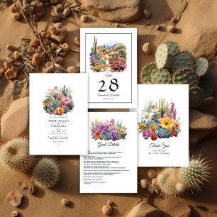 Desert Hues Floral Wedding Dankeskarte