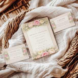 Brautschauer im Zeichen von Ranunculus und Rosen i Serviette
