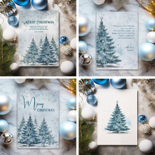 Elegant Winter Wonderland Weihnachtsbaum Gummistempel