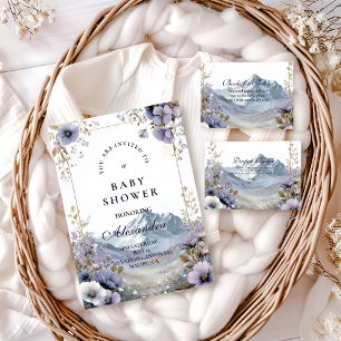 Alpine Bloom Serenity Babyparty Einladung