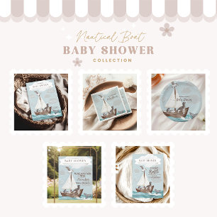 Babydusche für Nautical Boat Einladung