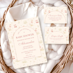 Silly Goose Vintage-Baby-Party Einladung