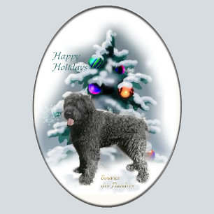 Bouvier des Flandres Weihnachtsgeschenke Feiertagskarte