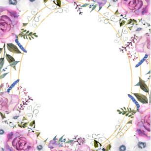 Lila Wasserfarbe Peony Gold Paare Dusche Einladung