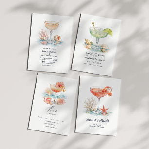 Luxus-Hochzeit am Meer im Limettencocktail-Stil mi Save The Date