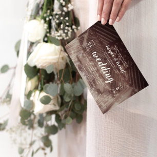 Barrennen mit String Lights Rustikale Hochzeit Einladung