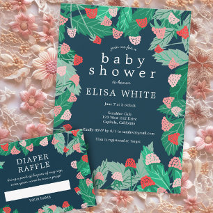 Raspberry Patch Niedlich farbenfroh CUSTOM BABY SH Einladung