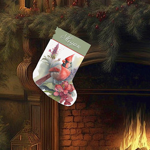 Weihnachtsbaumkarte für den Kardinal Watercolor Feiertagskarte