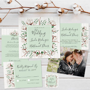 Rustikale Südwolle und Hochzeitsfeier Einladung