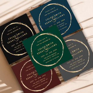 Wald Grün Rustikaler Goldrausch Platz Einladung