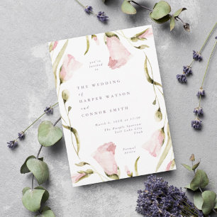 Spring Boho Flow Wildblume Gerahmt Hochzeit Einladung