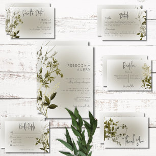 Boho Greenery Modern Wedding Vielen Dank Dankeskarte