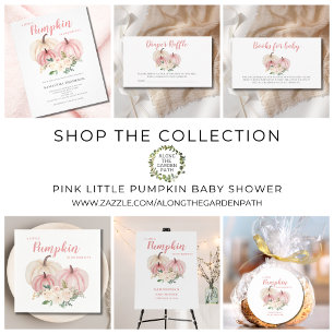 Eine kleine Pumpkin Pink Baby Dusche Einladung Postkarte