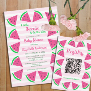 Sweet Watermelon Baby Shower Registry Begleitkarte