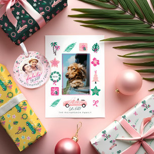 Tropische Weihnachtsfala Lasse Roll Pink Convertib Geschenkpapier