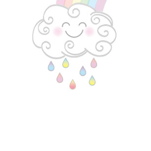 Niedliche Raindrops Cloud Rainbow Pastel Babydusch Einladung