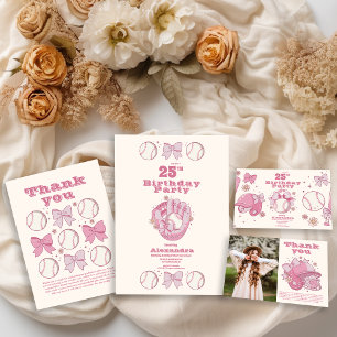 Sportbaseball Geburtstagsparty Einladung