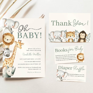 Grüne Jungle Safari Bücher für Kinder Begleitkarte