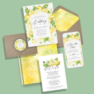 Citrus Lemon Tree Wedding RSVP Response Card