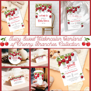 Oh Baby Berry Sweet Cherry Baby Dusche Einladung