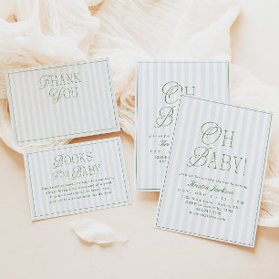 Oh Baby Vintage Preppy Boy Baby Shower Einladung