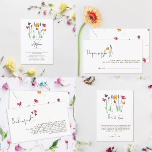 Kleine Wildblume Hübsch Baby Girl Babydusche Rechteckiger Pappuntersetzer