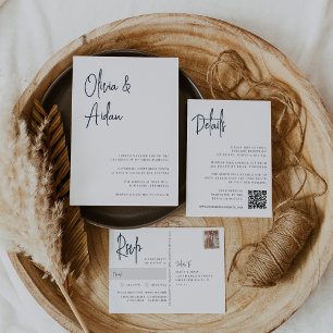 Moderne, handgeschriebene Hochzeitssaal-UAWG Postkarte