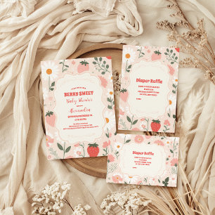 Strawberry Baby Shower Berry Pappteller