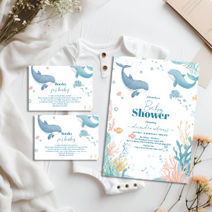 Modern unter dem Meer neutraler Diapper Raffle Begleitkarte