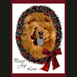 Chow Chow Weihnachtsgeschenke Feiertagskarte