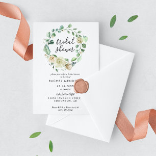 Elegante Rosa Roses Watercolor Romantischer Garten Einladung