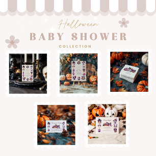 Pastel Halloween Little Boo Theme Kinderdusche Einladung