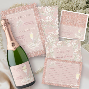 Perlen & Prosecco Brautparty Rezept Begleitkarte