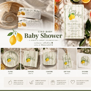 Lemon Italian Amalfi geschlechtsneutrale Babyparty Einladung