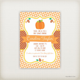 Fall Pumpkin Baby Shower Einladung