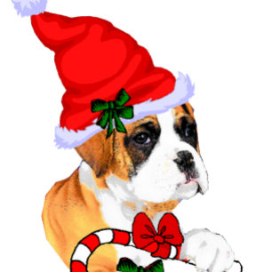Niedliches Boxer-Hundeweihnachten Feiertagskarte