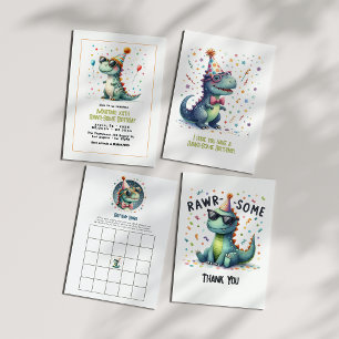 Dinosaur Birthday Party Einladung