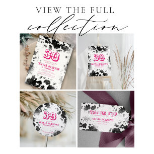 Chic Rustic Kuh Print Schwarz-Weiß Geschenkpapier